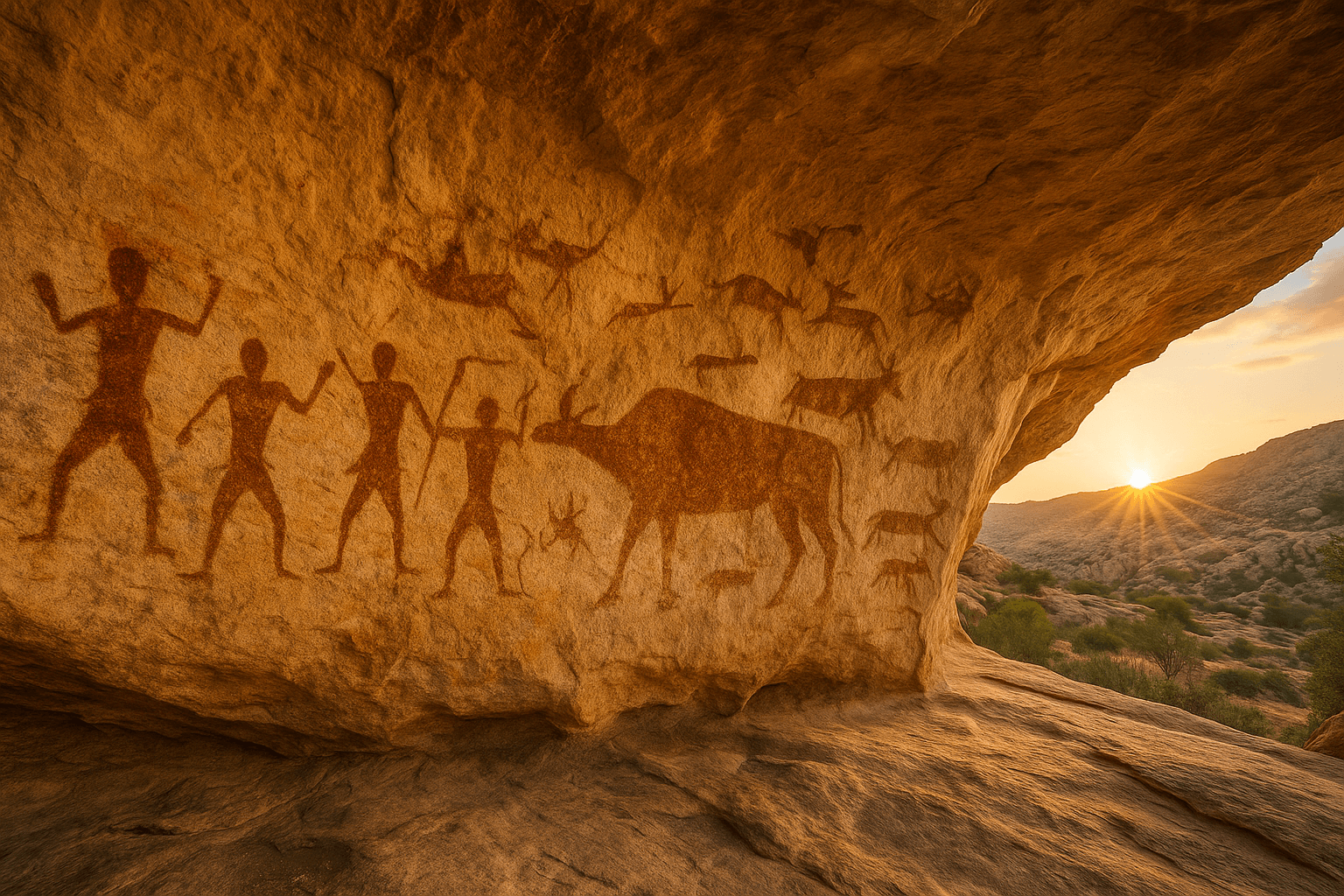 🏺 نقاشی‌های مخفی در غارهای باخا کالیفرنیا؛ صدای ۷۰۰۰ سال پیش